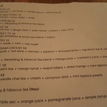 Té - Their interesting cocktail menu. - Asian Fusion Near Me - Toronto, Ontario