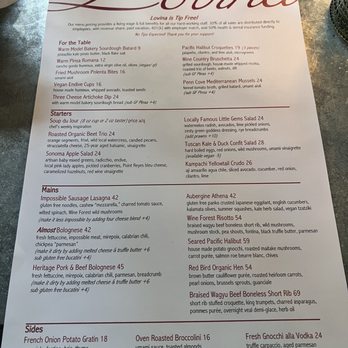 Lovina - Menu - New American Near Me - Calistoga, California Lovina - Menu - New American Near Me - Calistoga, California