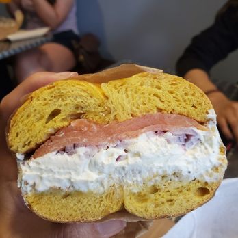 Knickerbocker Bagel - Lox egg bagel with reg cream cheese - Wraps Near Me - Brooklyn, New York Knickerbocker Bagel - Lox egg bagel with reg cream cheese - Wraps Near Me - Brooklyn, New York