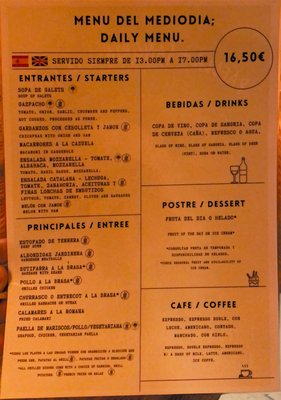 Menu photo 3 Julivert Meu Barcelona, B Menu photo 3 Julivert Meu Barcelona, B