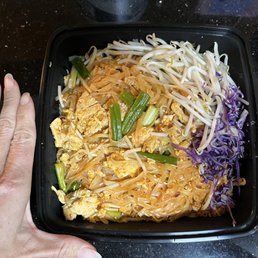 $20- 10/25": giant takeout container of Pad Thai