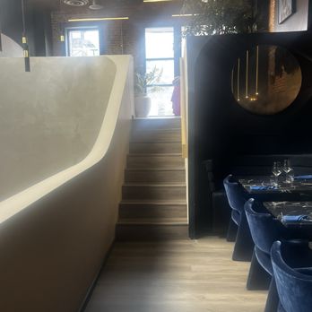 Elmina - Stairs to top seating area - African Near Me - Washington, DC, District of Columbia