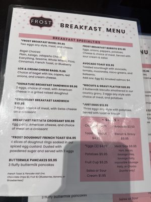 Menu photo 6 FROST Mill Creek, WA