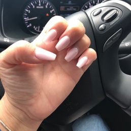 Coffin powder nails. Coffin powder nails.