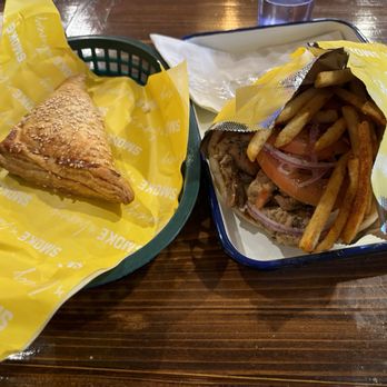 Smoke & Honey - Chicken gyro and a boureka - Greek Near Me - New Orleans, Louisiana Smoke & Honey - Chicken gyro and a boureka - Greek Near Me - New Orleans, Louisiana