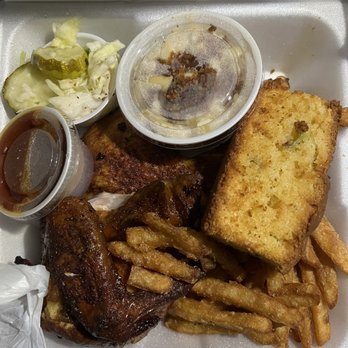 Edley’s Bar B Que - Half chicken plate w Mac n cheese. Disgusting and rubbery. - Barbeque Near Me - Glen Carbon, Illinois Edley’s Bar B Que - Half chicken plate w Mac n cheese. Disgusting and rubbery. - Barbeque Near Me - Glen Carbon, Illinois