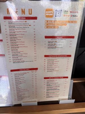 Menu photo 1 Happy Autumn Renton, WA