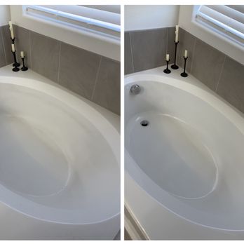Crispy Clean - Before and after of cleaned bath - Home Cleaning Near Me Crispy Clean - Before and after of cleaned bath - Home Cleaning Near Me