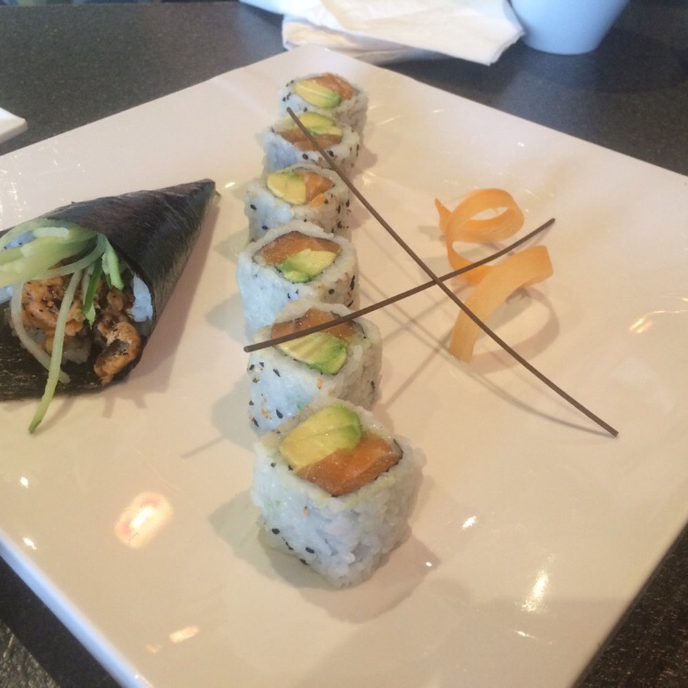 Moon Sushi - Salmon avocado roll and bbq salmon hand droll - Japanese Near Me - Mississauga, Ontario