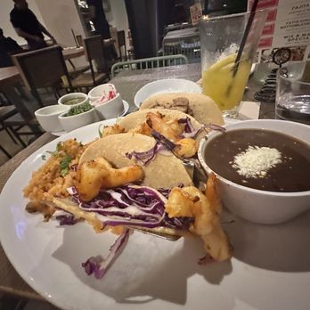 Cha Cha's Latin Kitchen - 3 tacos: 2 shrimp 1 chicken - Mexican Near Me - Irvine, California