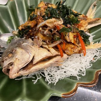 Benjarong Royal Thai Restaurant - Deep fried pompano fillet with sweet chili sauce - Thai Near Me - Makati, NCR