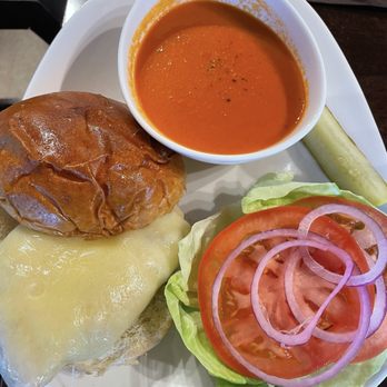 Cricket & Fig Chocolate - Grilled chicken sandwich with Swiss cheese and tomato bisque soup - Chocolatiers & Shops Near Me - Tulsa, Oklahoma Cricket & Fig Chocolate - Grilled chicken sandwich with Swiss cheese and tomato bisque soup - Chocolatiers & Shops Near Me - Tulsa, Oklahoma