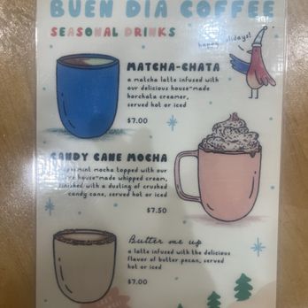 Buen Dia Coffee - Menu - Coffee & Tea Near Me - San Luis Obispo, California Buen Dia Coffee - Menu - Coffee & Tea Near Me - San Luis Obispo, California