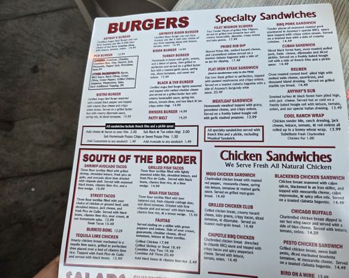 Menu photo 3 Anyway's Pub - Bloomingdale Bloomingdale, IL Menu photo 3 Anyway's Pub - Bloomingdale Bloomingdale, IL