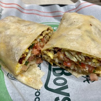 Farmer Boys - 01.17.22 Breakfast Burrito (bacon) - Burgers Near Me - Fullerton, California Farmer Boys - 01.17.22 Breakfast Burrito (bacon) - Burgers Near Me - Fullerton, California