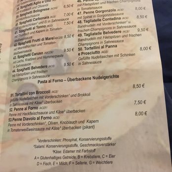 Pizzeria Belvedere - MENÜ - Pizza Near Me - Süderbrarup, SH