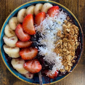 Harvest - Acai bowl with coconut, blueberries, strawberries, bananas, granola and honey. - American Near Me - Virginia Beach, Virginia