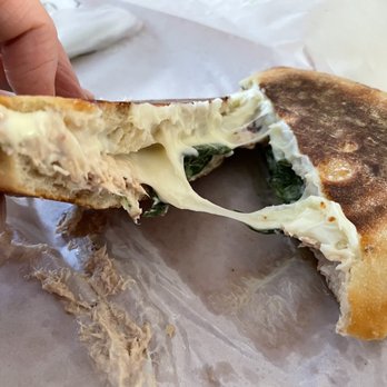 Harvest Moon Deli - Cheese pull on that tuna focaccia sandwich YUM - Sandwiches Near Me - Waterville, Maine