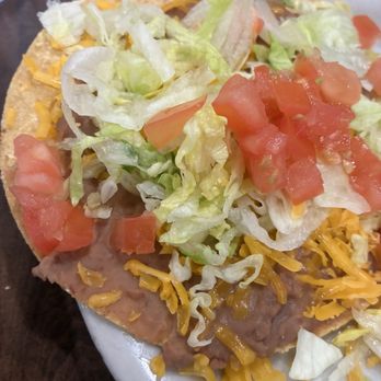 Nicha's Comida Mexicana - Chalupa with store bought tostada. - Mexican Near Me - San Antonio, Texas