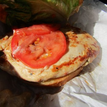 Whataburger - Grilled Chicken Sandwich (with Top off) Very Bland - but Served HOTTT - Burgers Near Me - Burnet, Texas