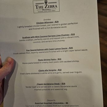 Zebra Brasserie - Dinner menu - Coffee & Tea Near Me - Wenatchee, Washington Zebra Brasserie - Dinner menu - Coffee & Tea Near Me - Wenatchee, Washington