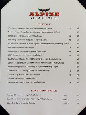 Menu photo 8 Alpine Steakhouse Sarasota, FL