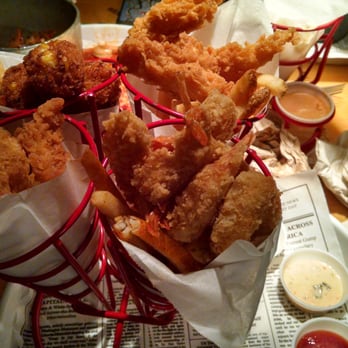 Bubba Gump Shrimp - Forrest's Feast - fish & chips, breaded shrimp, and lobster hush puppies. - Seafood Near Me - Bloomington, Minnesota Bubba Gump Shrimp - Forrest's Feast - fish & chips, breaded shrimp, and lobster hush puppies. - Seafood Near Me - Bloomington, Minnesota