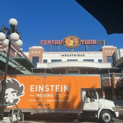 Einstein Moving Company - Tampa - Our famous orange moving trucks in Tampa.