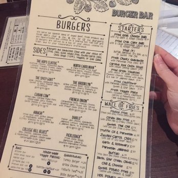 Hops Burger Bar - Menu - Burgers Near Me - Greensboro, North Carolina