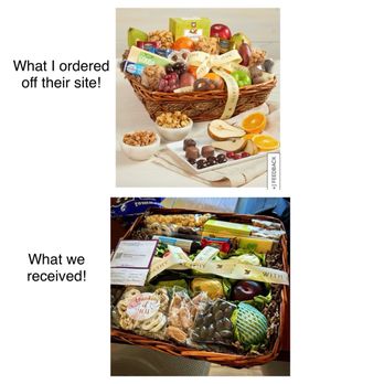 Harry & David - The sympathy basket on their website vs what we received - definitely not how it looks but was just ok!! (Sept 2025) - Gift Shops Near Me - Medford, Oregon Harry & David - The sympathy basket on their website vs what we received - definitely not how it looks but was just ok!! (Sept 2025) - Gift Shops Near Me - Medford, Oregon