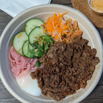 JoJu - Bulgogi bowl with brown rice and onsen-tomago - Coffee & Tea Near Me - Elmhurst, New York JoJu - Bulgogi bowl with brown rice and onsen-tomago - Coffee & Tea Near Me - Elmhurst, New York
