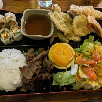 Cherryblossom Noodle Cafe - Bento special- ginger beef steak - Sushi Bars Near Me - Phoenix, Arizona
