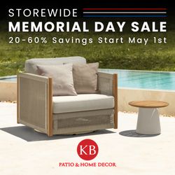 KB Patio - Update and upgrade your outdoor living space this May at KB Patio's Memorial Day Sale!