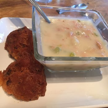 R Kitchen - Clam fritters and chowder - New American Near Me - Charleston, South Carolina R Kitchen - Clam fritters and chowder - New American Near Me - Charleston, South Carolina