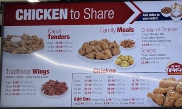 Menu photo 1 Krispy Krunchy Chicken Winston, OR