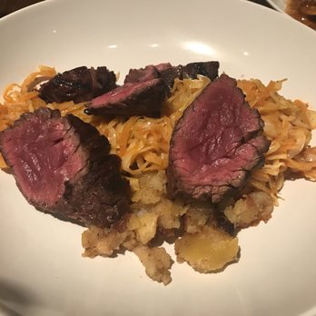 Nobie's - Oaxacan steak with duck fat potatoes (mmm!) and Korean style slaw - New American Near Me - Houston, Texas Nobie's - Oaxacan steak with duck fat potatoes (mmm!) and Korean style slaw - New American Near Me - Houston, Texas