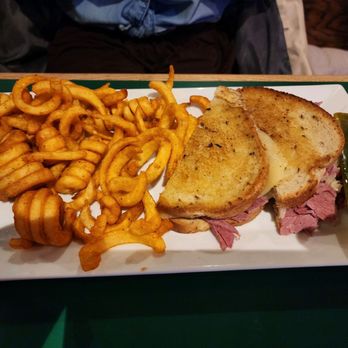 Stained Glass Pub - Reuben with curly fries - I dream about these fries! - Pizza Near Me - Silver Spring, Maryland Stained Glass Pub - Reuben with curly fries - I dream about these fries! - Pizza Near Me - Silver Spring, Maryland
