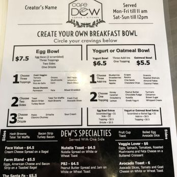 Cafe Dew - Breakfast Menu - Coffee & Tea Near Me - Webster, Texas Cafe Dew - Breakfast Menu - Coffee & Tea Near Me - Webster, Texas