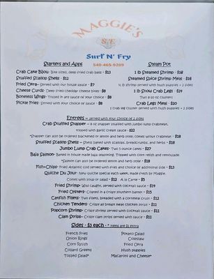 Menu photo 5 Maggie's Super Fry Strasburg, VA Menu photo 5 Maggie's Super Fry Strasburg, VA