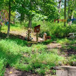 North Hills Art Center - Sensory garden in back of building.