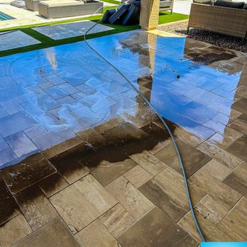 AZ Power Wash Pros - Travertine patio cleaning service with Pressure Washing - Window Washing Near Me - Phoenix, Arizona