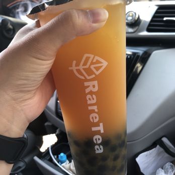 Rare Tea - Davis - Mango passion fruit green tea with boba = so refreshing - Bubble Tea Near Me - Davis, California