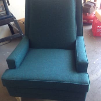 G Suppes Upholstery - Mid century chair. Reupholstered, new cushion, and reconstructed legs. Under $800 - Furniture Reupholstery Near Me - San Carlos, California G Suppes Upholstery - Mid century chair. Reupholstered, new cushion, and reconstructed legs. Under $800 - Furniture Reupholstery Near Me - San Carlos, California