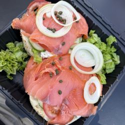 Bagel Port Cafe - Nova Lox on Whole Wheat Everything Bagel!