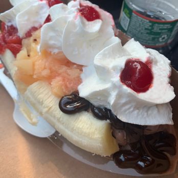 Daddys Dairy - a banana split with whipped cream and cherries - Ice Cream & Frozen Yogurt Near Me - Brockton, Massachusetts Daddys Dairy - a banana split with whipped cream and cherries - Ice Cream & Frozen Yogurt Near Me - Brockton, Massachusetts