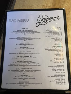 Menu photo 3 Jerome's Portland, ME
