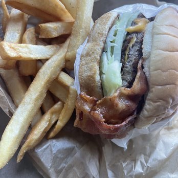 The Spot - Double Cheese Burger (no tomato) and fries - American Near Me - Carpinteria, California The Spot - Double Cheese Burger (no tomato) and fries - American Near Me - Carpinteria, California
