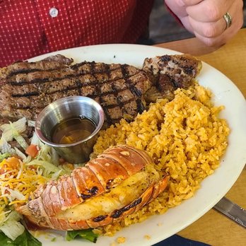 David's Mexican Restaurant - Steak and lobster (I don't remember the exact name of the plate, but I think it's the Amor plate) - Mexican Near Me - Amarillo, Texas
