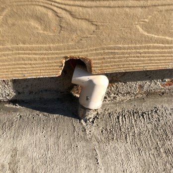 Prime Concrete Solutions - Damaged sprinkler wire pipe - Masonry/Concrete Near Me