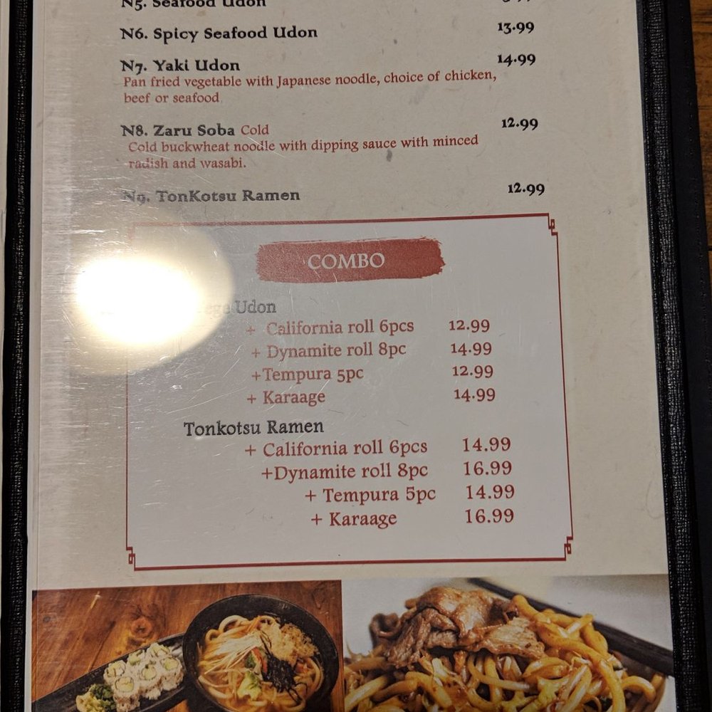 Kaikaki Japanese Restaurant - Noodles menu - Japanese Near Me - Toronto, Ontario